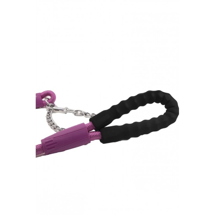 Lesa Akira pentru caini de talie mare , rezistenta, confortabila,maner cu burete,100 cm, roz [3]