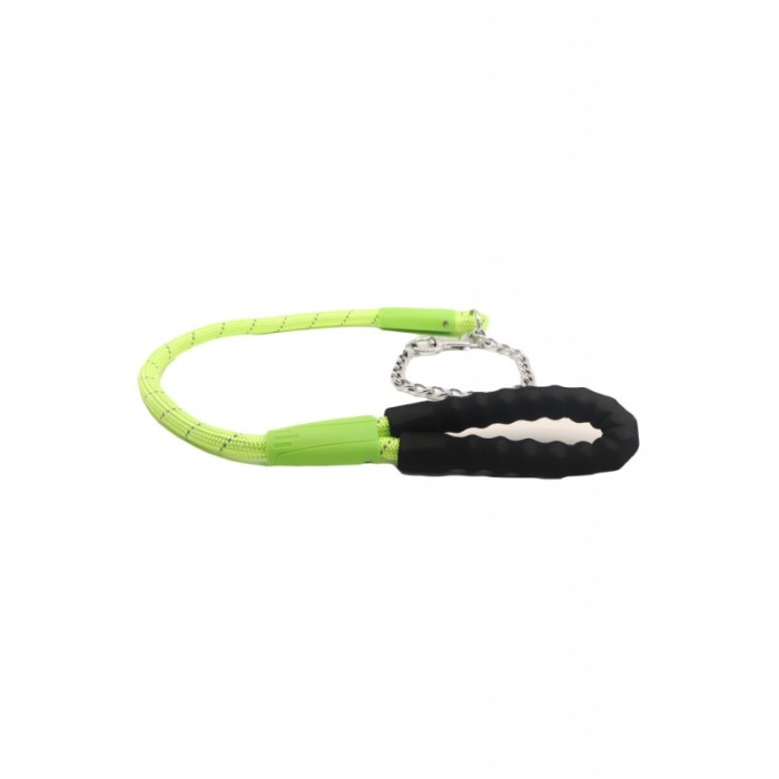 Lesa Akira pentru caini de talie mare , rezistenta, confortabila,maner cu burete,100 cm, verde lime [1]