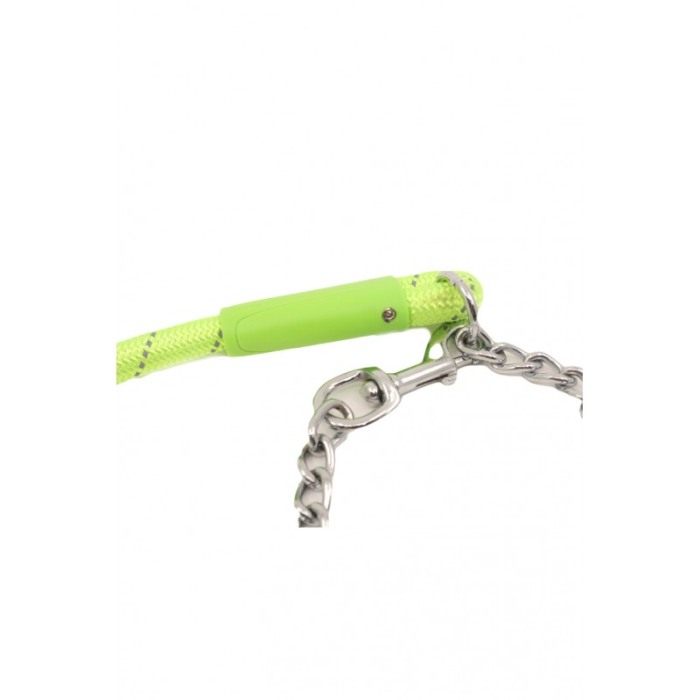 Lesa Akira pentru caini de talie mare , rezistenta, confortabila,maner cu burete,100 cm, verde lime [4]