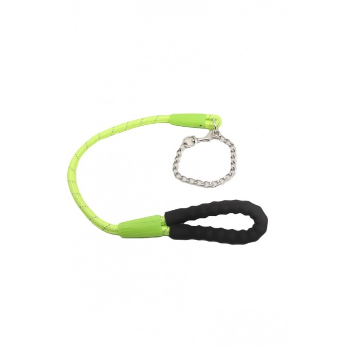 Lesa Akira pentru caini de talie mare , rezistenta, confortabila,maner cu burete,100 cm, verde lime [3]