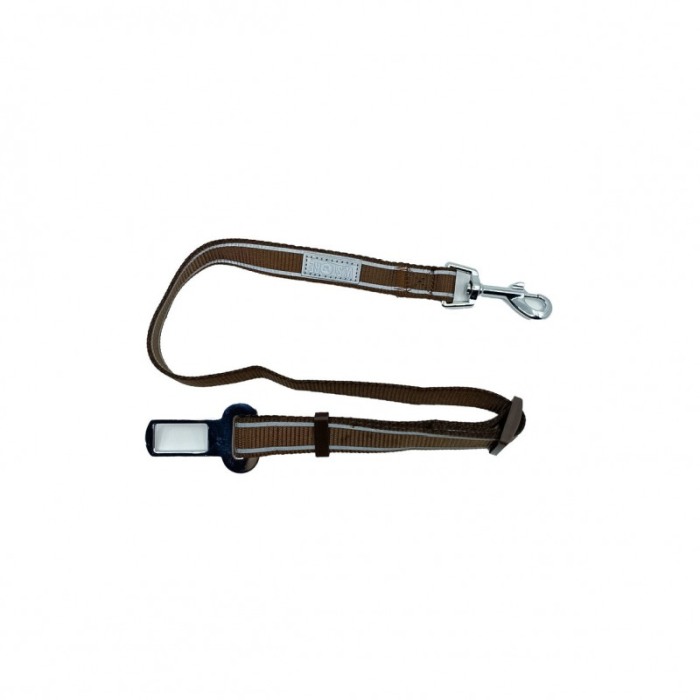 Lesa caine RoadTrip Leash, pentru centura de siguranta de la masina, maro, 75/50 cm [1]