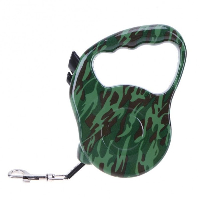 Lesa de 3 m retractabila pentru animale de companie, model camuflaj, Doty [6]