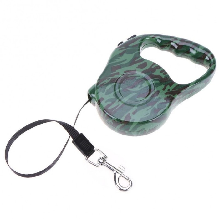 Lesa de 3 m retractabila pentru animale de companie, model camuflaj, Doty [4]
