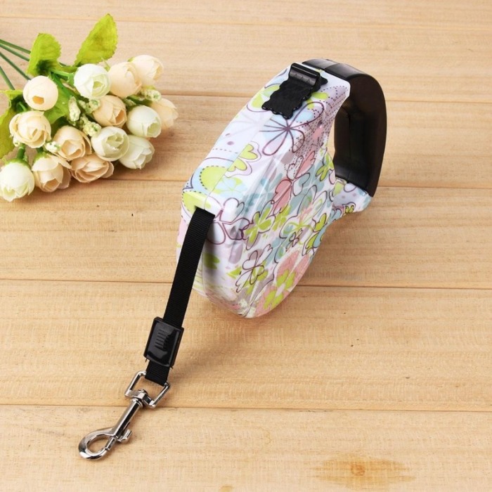 Lesa de 5 m retractabila cu blocator pentru animale de companie, Doty [3]