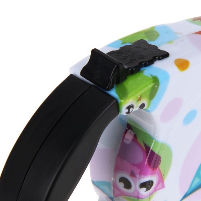 Lesa de 5 m retractabila cu blocator pentru animale de companie, model bufnite, Doty [4]