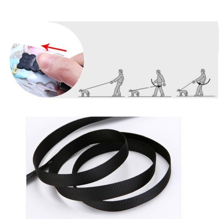 Lesa de 5 m retractabila cu blocator pentru animale de companie, model bufnite, Doty [3]