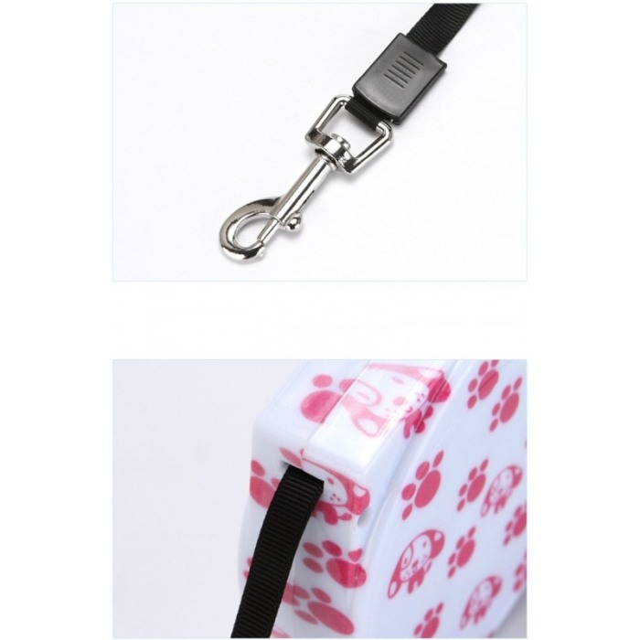 Lesa de 5 m retractabila cu blocator pentru animale de companie, model paws , Doty [5]