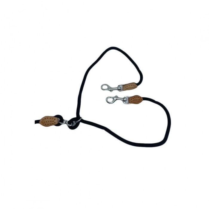 Lesa dubla DoubleTrouble, cusaturi rezistente, 125 cm , negru [4]