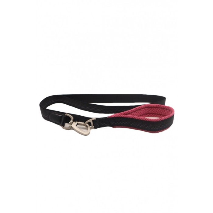 Lesa Milo pentru caini de talie medie/mare, rezistenta, confortabila,120 cm, negru/roz [1]