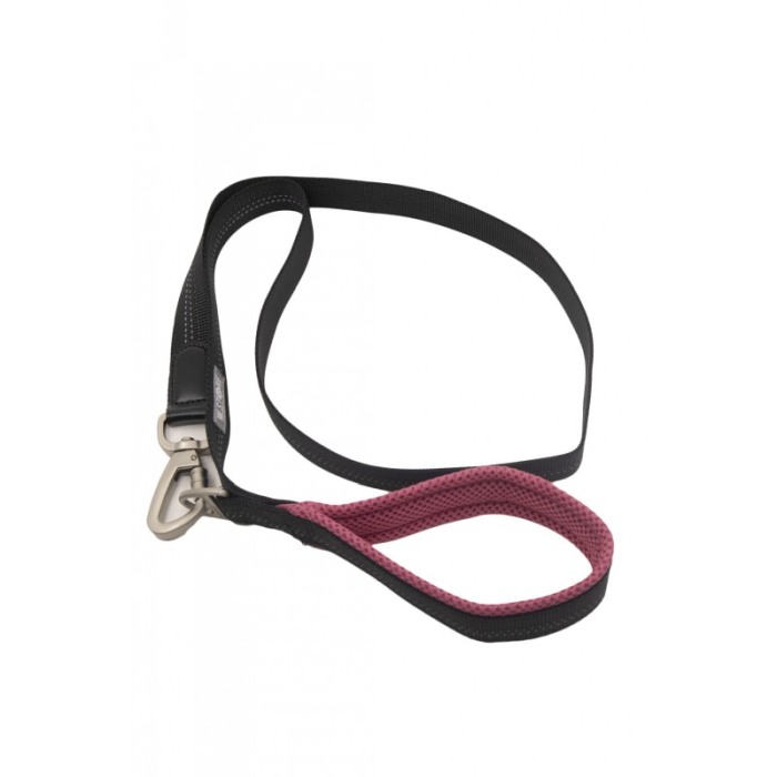 Lesa Milo pentru caini de talie medie/mare, rezistenta, confortabila,120 cm, negru/roz [5]