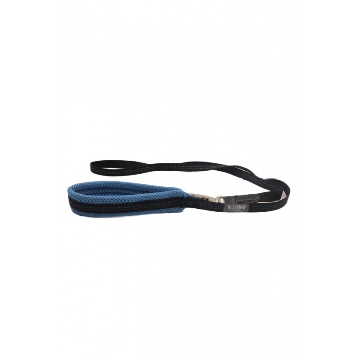Lesa Milo pentru caini de talie medie, rezistenta, confortabila,120 cm, negru/albastru deschis [5]