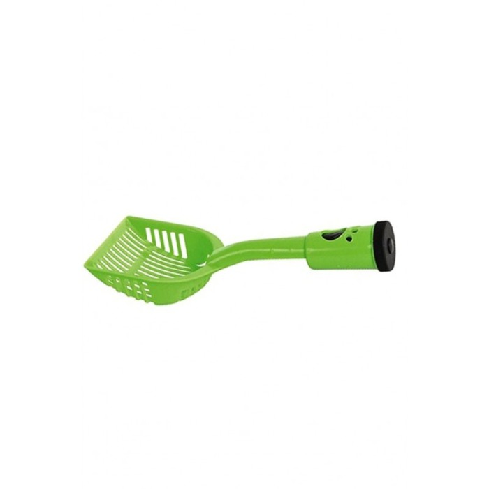 Lopatica pentru animale 2 in 1, cu suport pentru saculeti,  rola de 15 bucati inclusa,verde,doty [1]