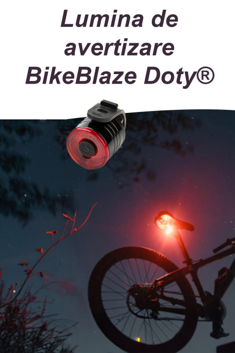 Lumina de avertizare LED Doty BikeBlaze, rosu, rezistenta la apa, 2,8x2,5 cm, baterii incluse [5]