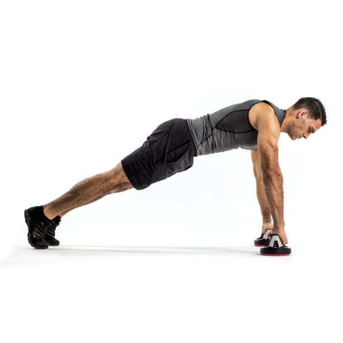 Manere rotative Strong Muscles, pentru flotari,20 cm, alb/negru [4]
