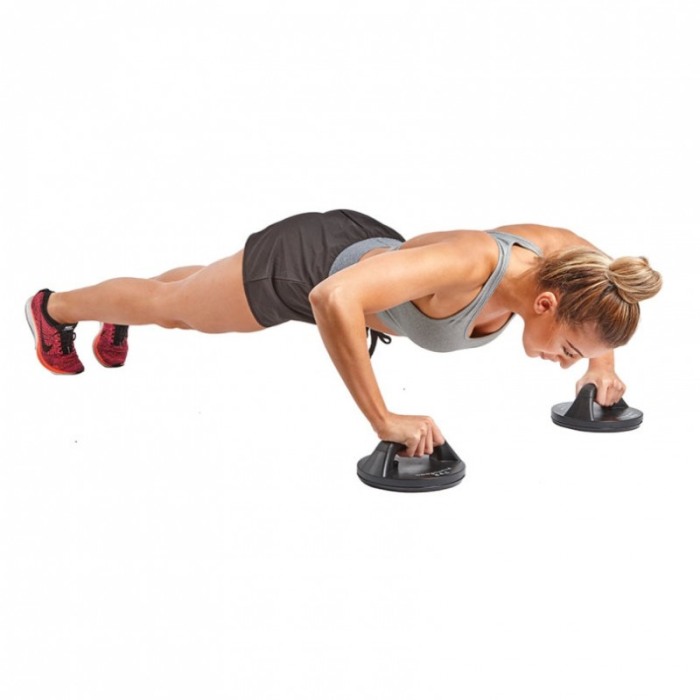 Manere rotative Strong Muscles, pentru flotari,20 cm, alb/negru [5]