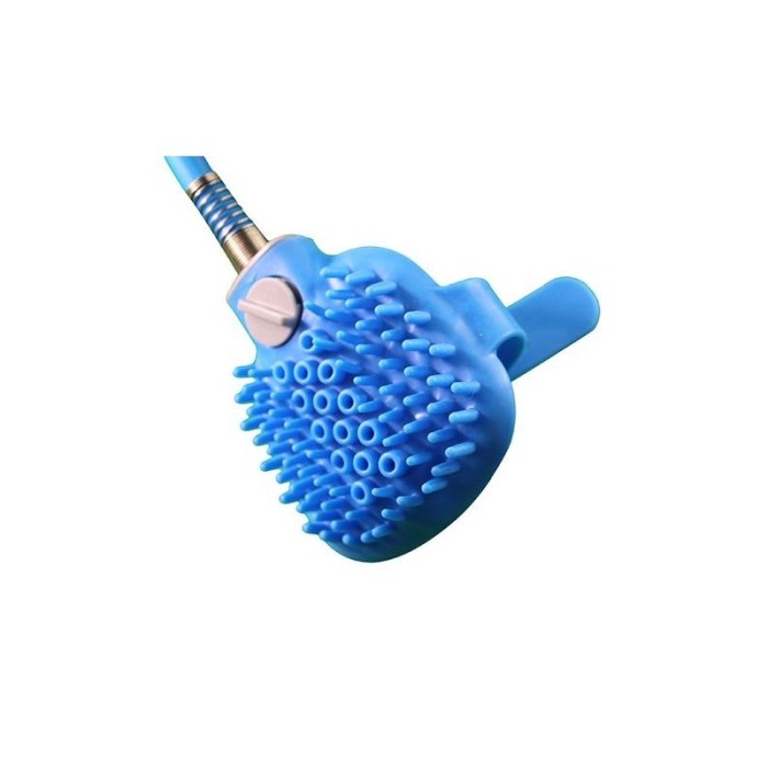 Manusa cu perie si furtun pentru spalat si masat animale de companie, usor de folosit, albastru, doty [4]