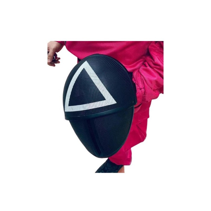 Masca The Black Triangle, spatii aerisire, cu elastic, forma ovala, model cerc, 24,5x18.5 cm, negru [5]