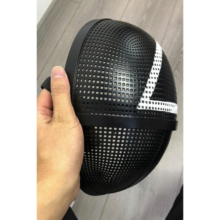 Masca The Black Triangle, spatii aerisire, cu elastic, forma ovala, model cerc, 24,5x18.5 cm, negru [6]