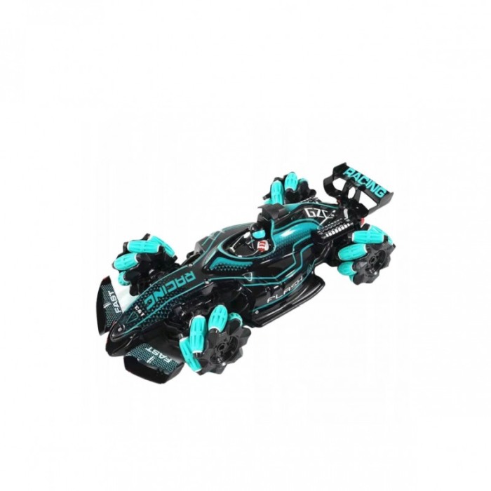 Masina de jucarie Drift Green Flash, scale 1:12, cu telecomanda, drifturi laterale, 36 cm, turcoaz/negru, Doty®️ [2]