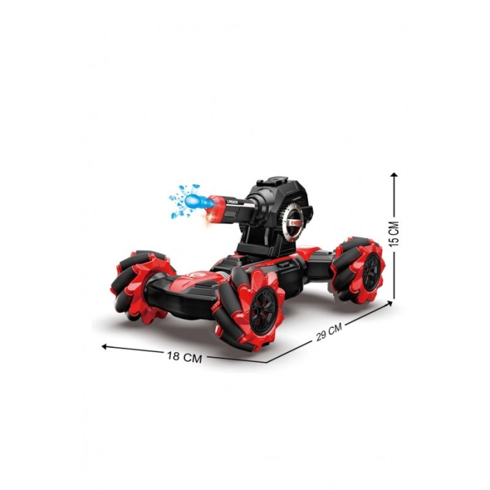 Masinuta de jucarie Battle Balls, trage cu bile de gel, frecventa 2.4 MHz, control telecomanda, interactiva, 29x18x15, Rosu [2]