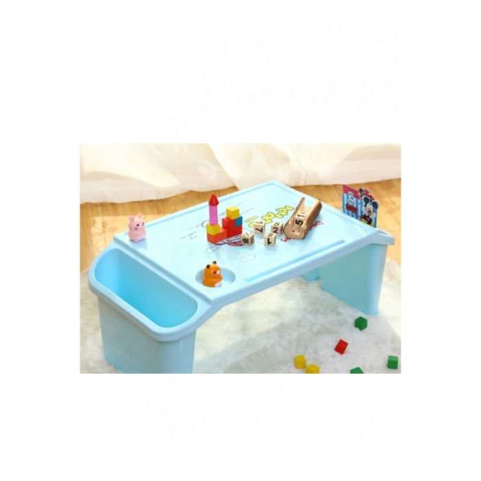 Masuta pentru copii Little Desk, plastic, spatii pentru accesorii, 62x30x20 cm, albastru, Doty®️ [4]