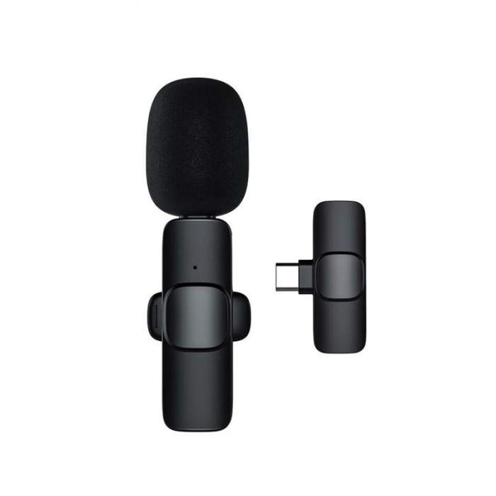 Microfon Wireless SoundON, pentru telefon, USB tip C, compatibil Android, 6 cm, negru, Doty®️ [3]
