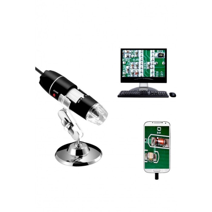 Microscop digital Go Smart, photo-video pentru PC,  focus 15-40 mm,USB, 8 x LED, factor de marime mare 500X,negru,doty [4]