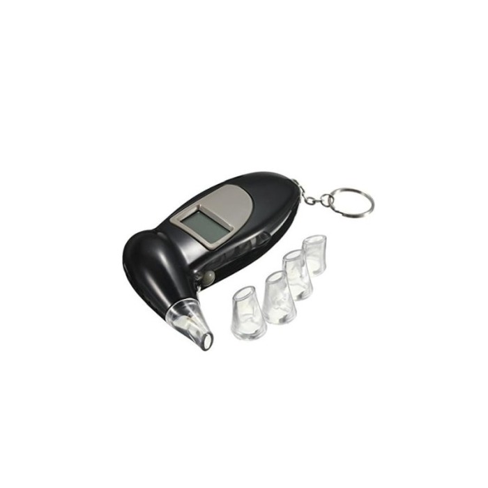 Mini Alcool Tester CleanBreath, portabil, functioneaza cu baterii, digital cu display LCD, 5 capete de suflat, negru, Doty® [4]