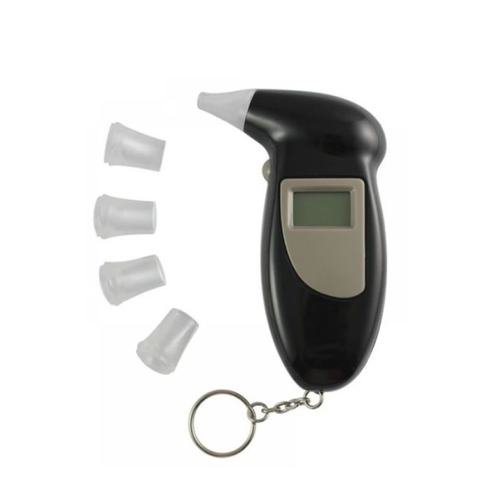Mini Alcool Tester CleanBreath, portabil, functioneaza cu baterii, digital cu display LCD, 5 capete de suflat, negru, Doty® [3]