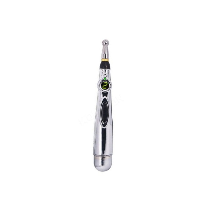 Mini aparat pentru masaj Relax Pen, imita acupunctura, cu impulsuri magnetice,9 trepte de intensitate, argintiu,18 cm [3]