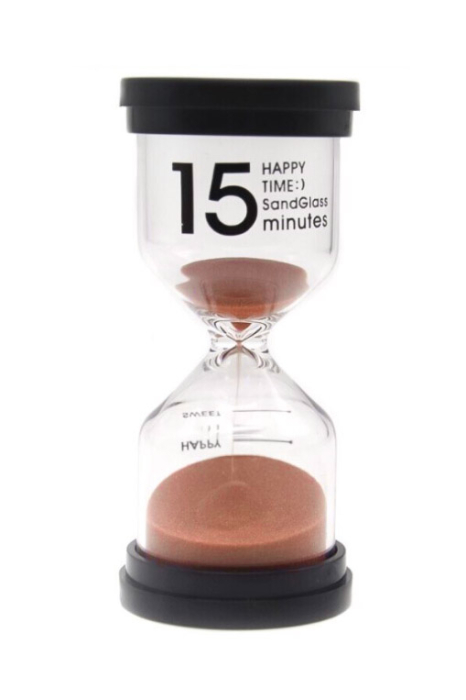 Mini clepsidra decorativa cu nisip TimesSand Doty®, durata 15 min, 10x4.5 cm, design minimalist, portocaliu [3]