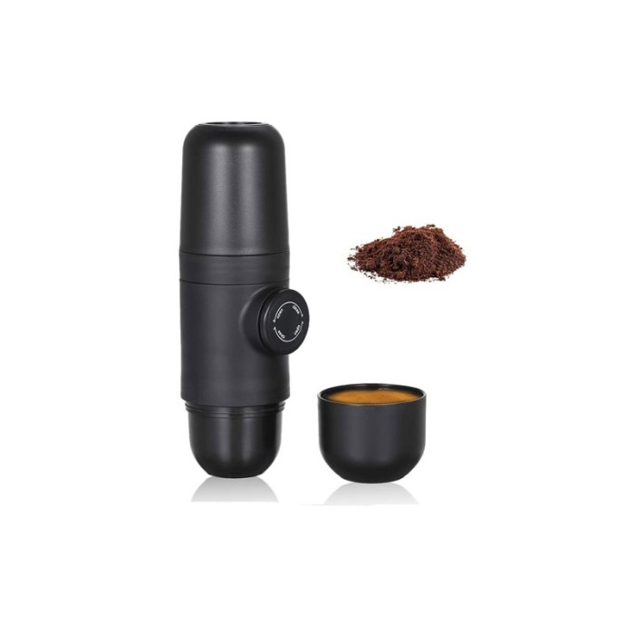 Mini espressor manual Coffee&Go, portabil, pentru cafea macinata, 70 ml, 17x7x6 cm, negru, Doty®️ [3]