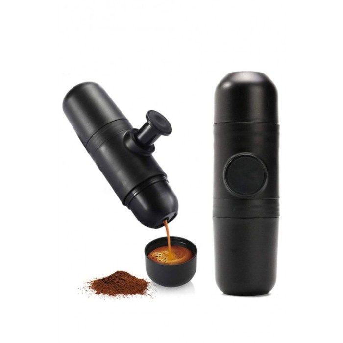Mini espressor manual Coffee&Go, portabil, pentru cafea macinata, 70 ml, 17x7x6 cm, negru, Doty®️ [1]