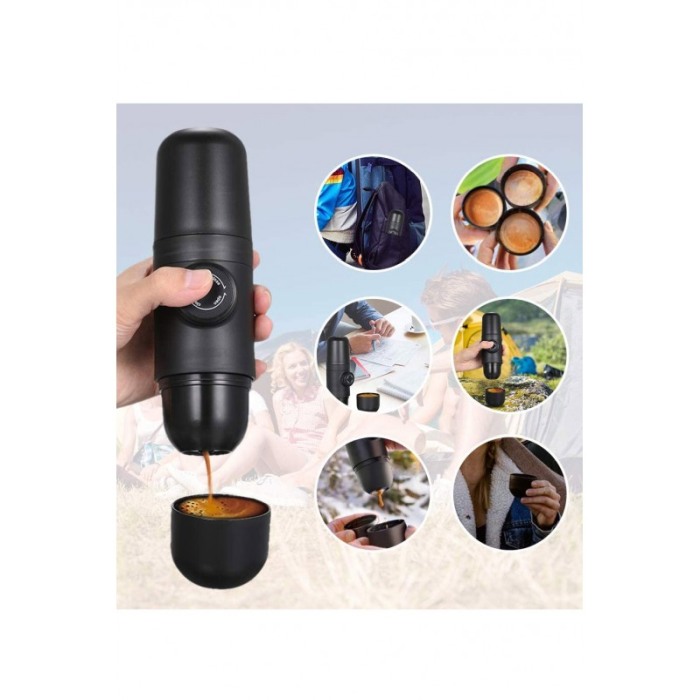 Mini espressor manual Coffee&Go, portabil, pentru cafea macinata, 70 ml, 17x7x6 cm, negru, Doty®️ [7]