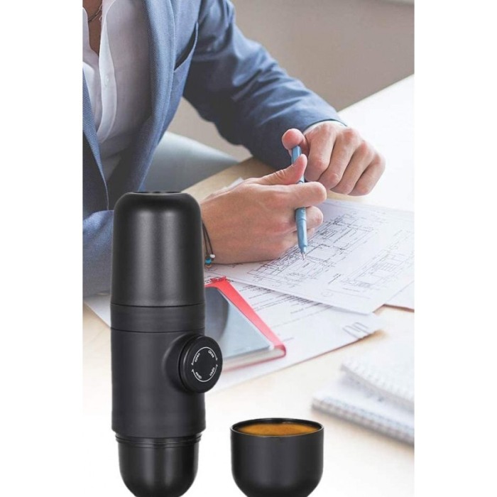 Mini espressor manual Coffee&Go, portabil, pentru cafea macinata, 70 ml, 17x7x6 cm, negru, Doty®️ [5]