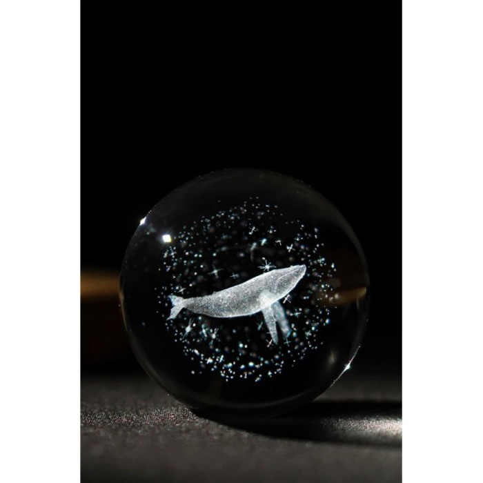 Mini glob decorativ din sticla BlueWhale Doty®, iluminat, design creativ, USB inclus, baza din lemn, 9 cm [3]