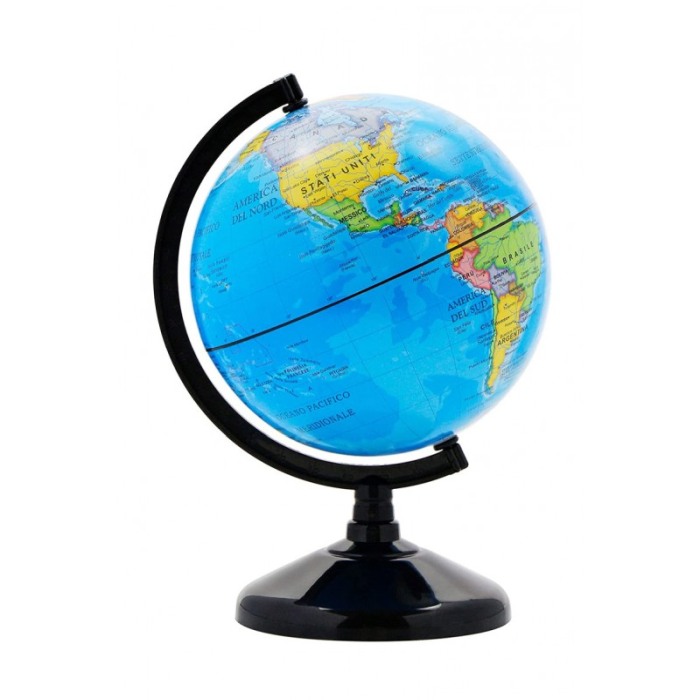 Mini glob pamantesc de birou, harta politica, 15x12 cm, albastru, rotativ, Doty®️ [2]