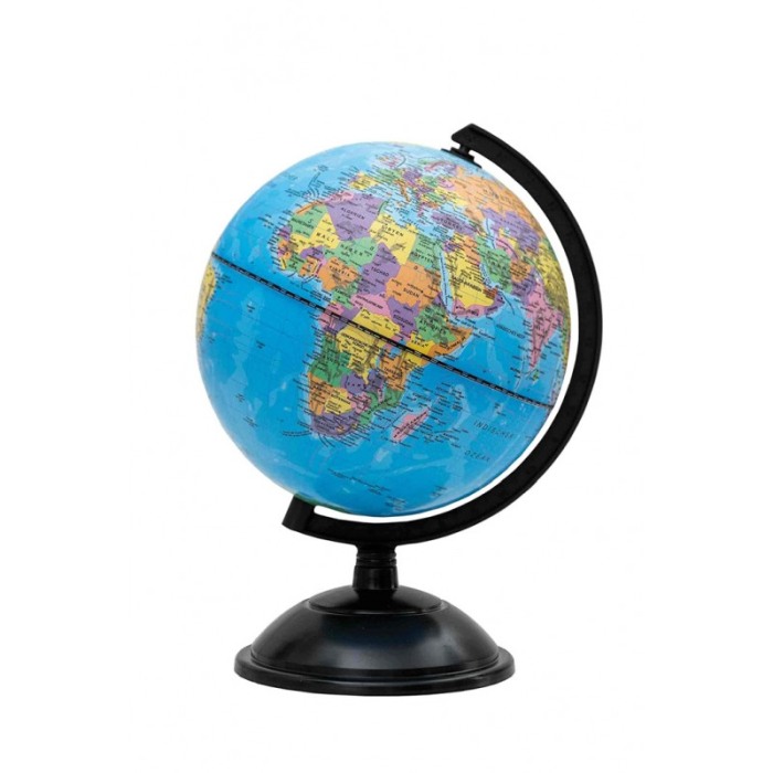 Mini glob pamantesc de birou, harta politica, 15x12 cm, albastru, rotativ, Doty®️ [5]