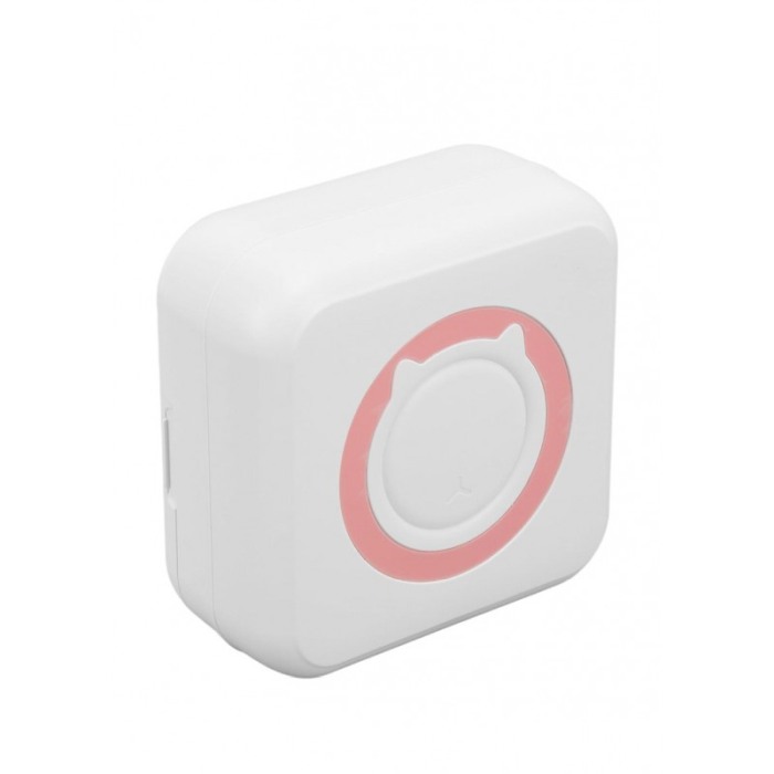 Mini imprimanta JustPrint, portabila, termica, conectare prin bluetooth, alb/roz, Doty® [1]