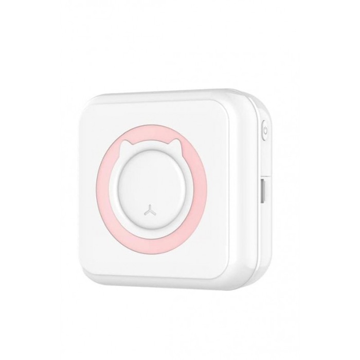 Mini imprimanta JustPrint, portabila, termica, conectare prin bluetooth, alb/roz, Doty® [2]