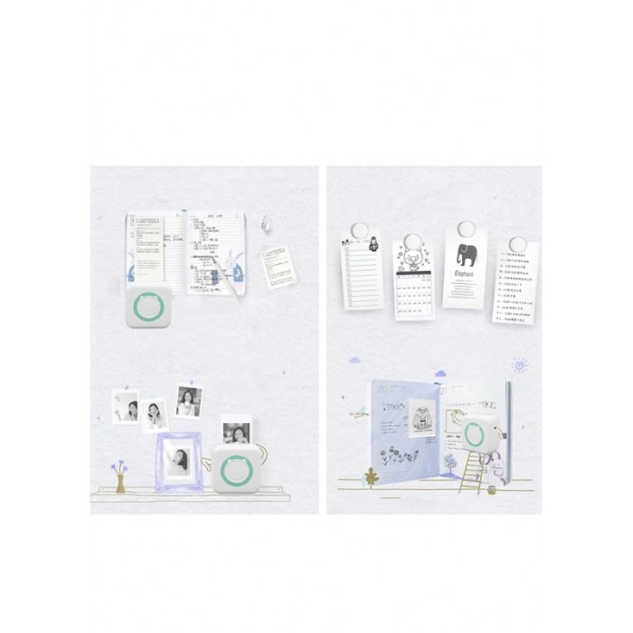 Mini imprimanta JustPrint, portabila, termica, conectare prin bluetooth, alb/verde, Doty® [8]
