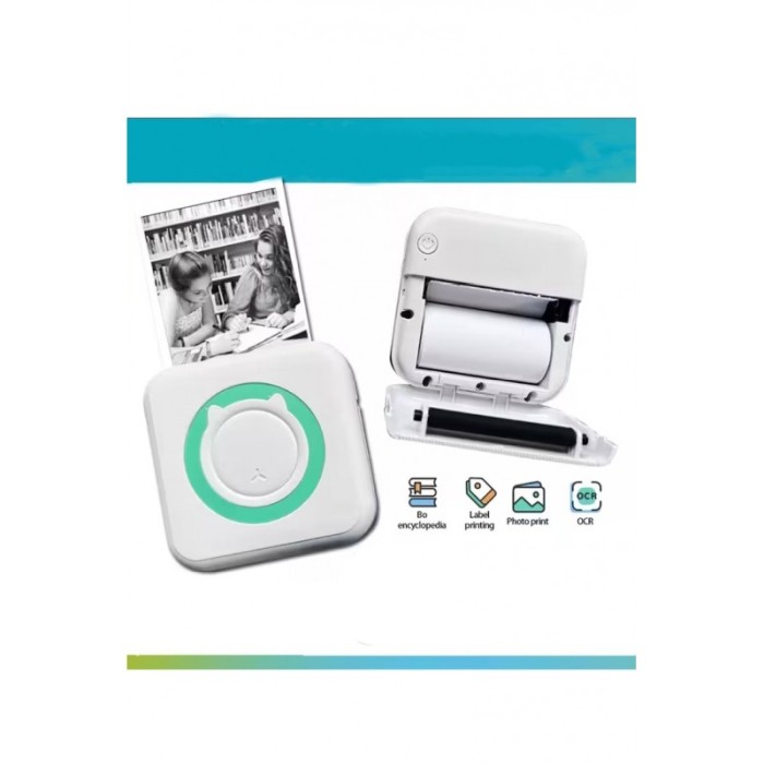 Mini imprimanta JustPrint, portabila, termica, conectare prin bluetooth, alb/verde, Doty® [4]