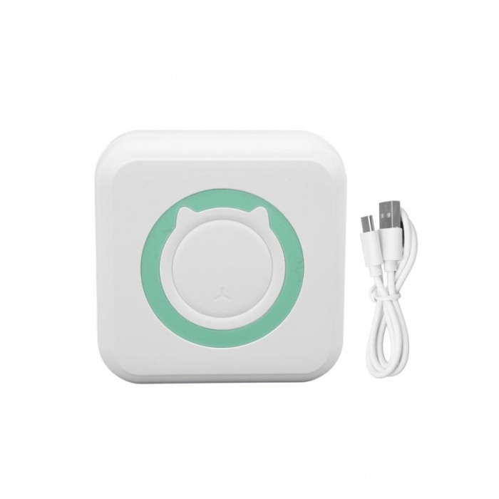 Mini imprimanta JustPrint, portabila, termica, conectare prin bluetooth, alb/verde, Doty® [7]