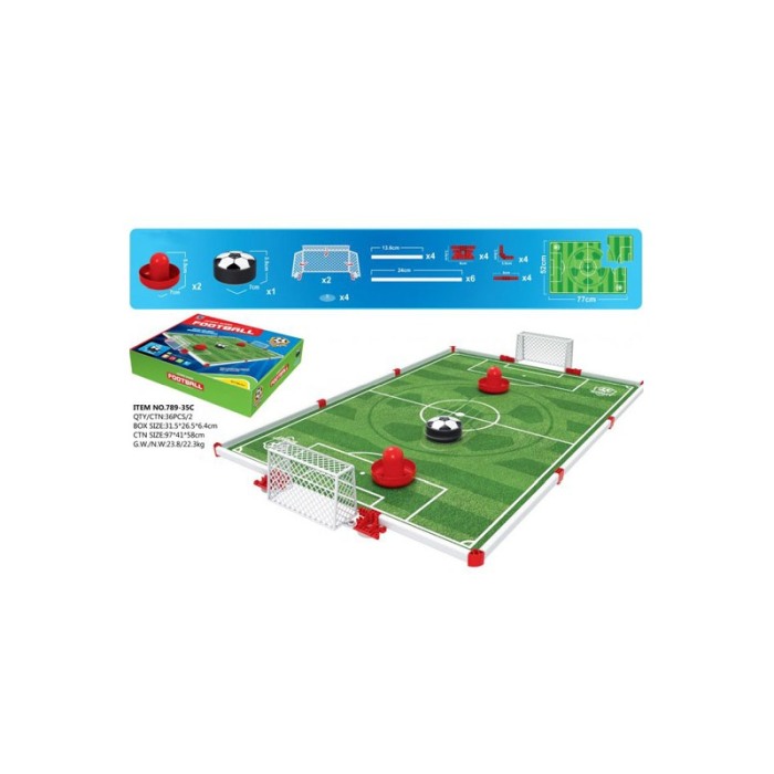 Mini joc fotbal de masa Foosball Game, pentru 2 jucatori, minge pe aer, 77 x 52 cm, mutlicolor, Doty®️ [4]