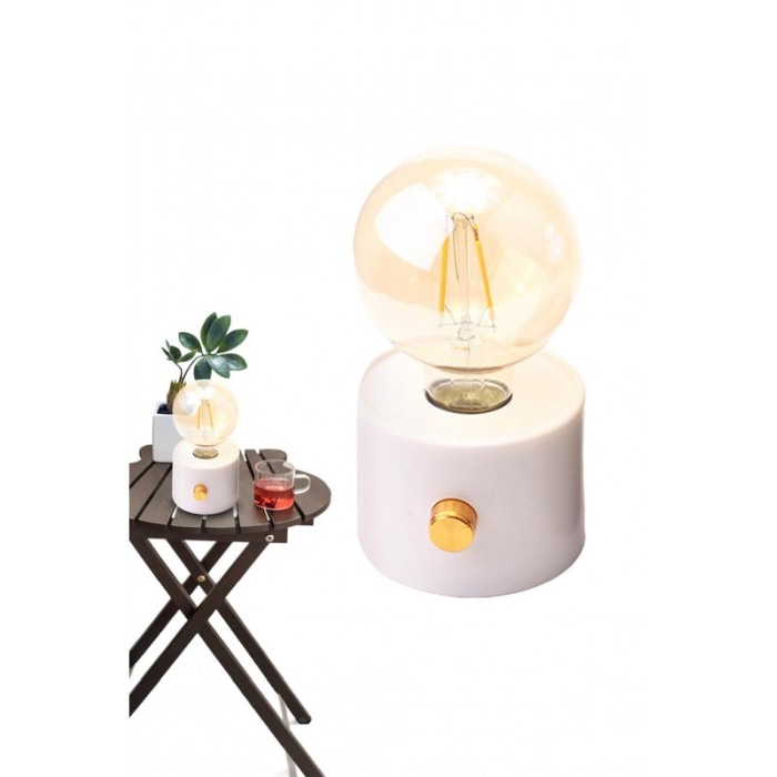 Mini lampa de masa ModishLight Doty®, lumina calda, cu baterii, 15x9 cm, 0.8W, 120lm, alb [2]