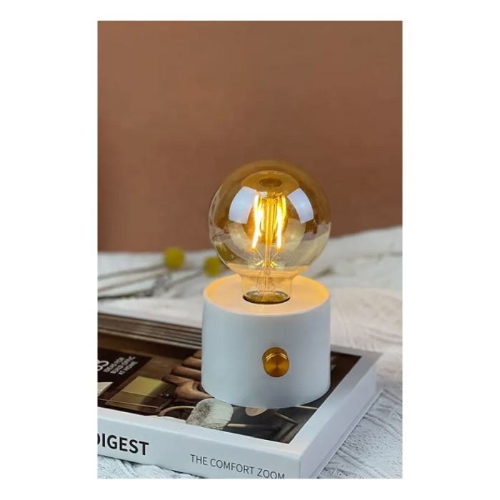 Mini lampa de masa ModishLight Doty®, lumina calda, cu baterii, 15x9 cm, 0.8W, 120lm, alb [4]