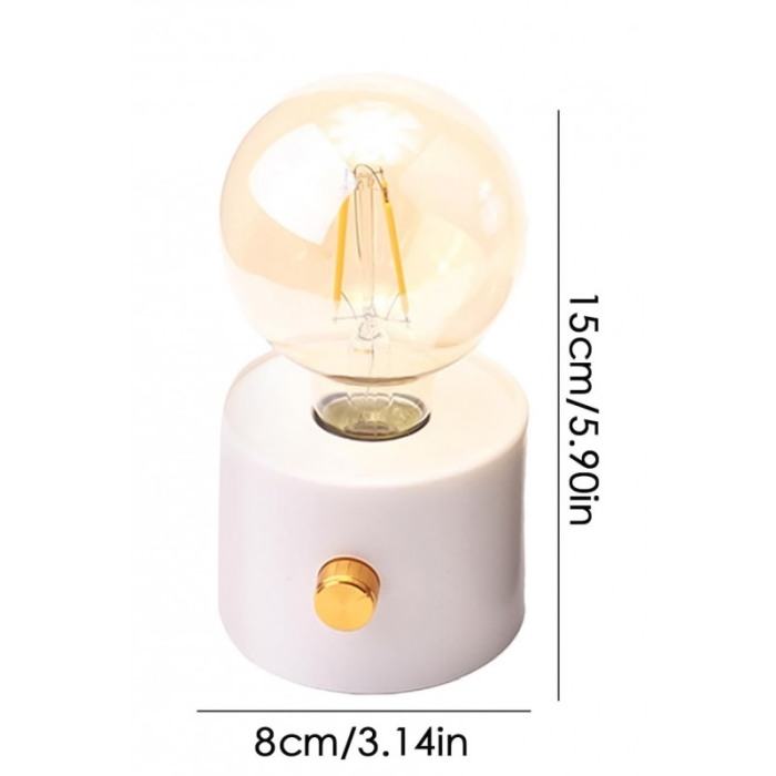 Mini lampa de masa ModishLight Doty®, lumina calda, cu baterii, 15x9 cm, 0.8W, 120lm, alb [5]