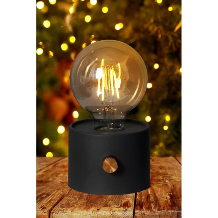 Mini lampa de masa ModishLight Doty®, lumina calda, cu baterii, 15x9 cm, 0.8W, 120lm, negru [11]