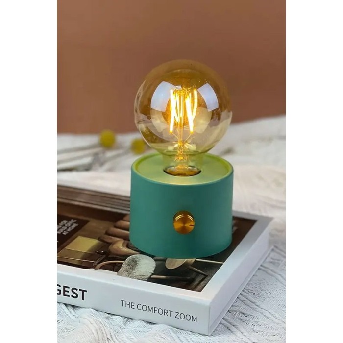 Mini lampa de masa ModishLight Doty®, lumina calda, cu baterii, 15x9 cm, 0.8W, 120lm, turcoaz [3]