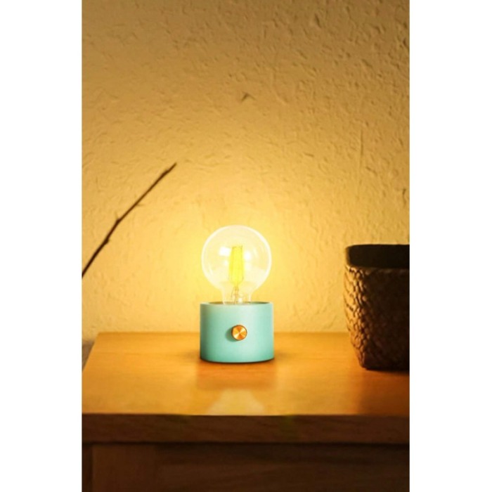 Mini lampa de masa ModishLight Doty®, lumina calda, cu baterii, 15x9 cm, 0.8W, 120lm, turcoaz [7]